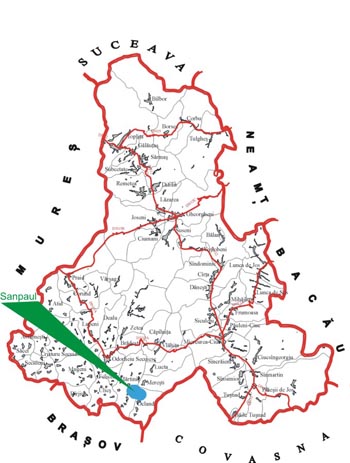 Harghita County Map
